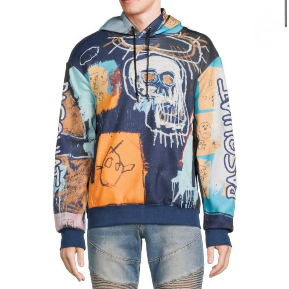 Jean-Michel Basquiat x Members Only Hoodie – Men’s Size S – Streetwear Art Fashi